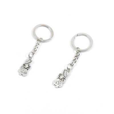 100 Pieces Keychain Keyring Door Car Key Chain Ring Tag Charms Supply M3OM3Q Little Girl