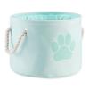 Bone Dry Pet Storage Collection Collapsible Bin, Small Round, Aqua view 1