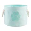 Bone Dry Pet Storage Collection Collapsible Bin, Small Round, Aqua view 4