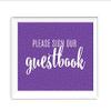 Andaz Press Signature Lavender, Plum, Royal Purple Party Collection, 8.5x11-inch Party Sign, Please Sign Our Guestbook, 1-Pack view 1