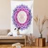 Ambesonne Lotus Tapestry, Geometry Yantra Mandala Triangle Yoga Illustration, Wall Hanging for Bedroom Living Room Dorm Decor, 60" X 80", Fuchsia Purple view 2