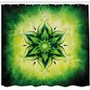 Ambesonne Lotus Shower Curtain, Psychedelic Floral Mandala Digital Image, Cloth Fabric Bathroom Decor Set with Hooks, 69" W x 70" L, Emerald Lime Green view 2