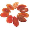 rockcloud 10 Pcs Agate Light Table Slices, Healing Crystals Geode Stones,Irregular Home Decoration Jewelry Making,Red view 1