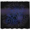 Ambesonne Dark Blue Shower Curtain, Antique Victorian Swirled Natural Floral Art Pattern Vignette Effect, Cloth Fabric Bathroom Decor Set with Hooks, 69" W x 75" L, Slate Blue view 2