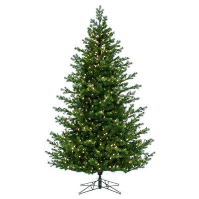 Vickerman 9' Eagle Fraser Full Artificial Christmas Tree, Warm White Dura-lit LED Lights - Lifelike Indoor Seasonal Home Decor - Maintenance Free Faux Fraser Fir Christmas Tree