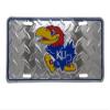 Kansas State Jayhawks Diamond Deck 6"x12" Aluminum License Plate Tag view 1