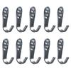 Deezio Bathroom Towel Hooks, Heavy Duty Wall Mounted Hooks, Stainless Steel Utility Hooks for Hanging Bath Towels Robes Coats Clothes Keys, Useful Home Storage Accessories(Pack of 10) view 1