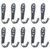 Deezio Extra Strong Stainless Steel Screw Single Hooks, Coat Hooks, Hat Hooks, Wall Hooks, Bath Towel Hook, Kitchen Hooks, Heavy Duty Wall Mount Hooks (Pack of 10) view 1