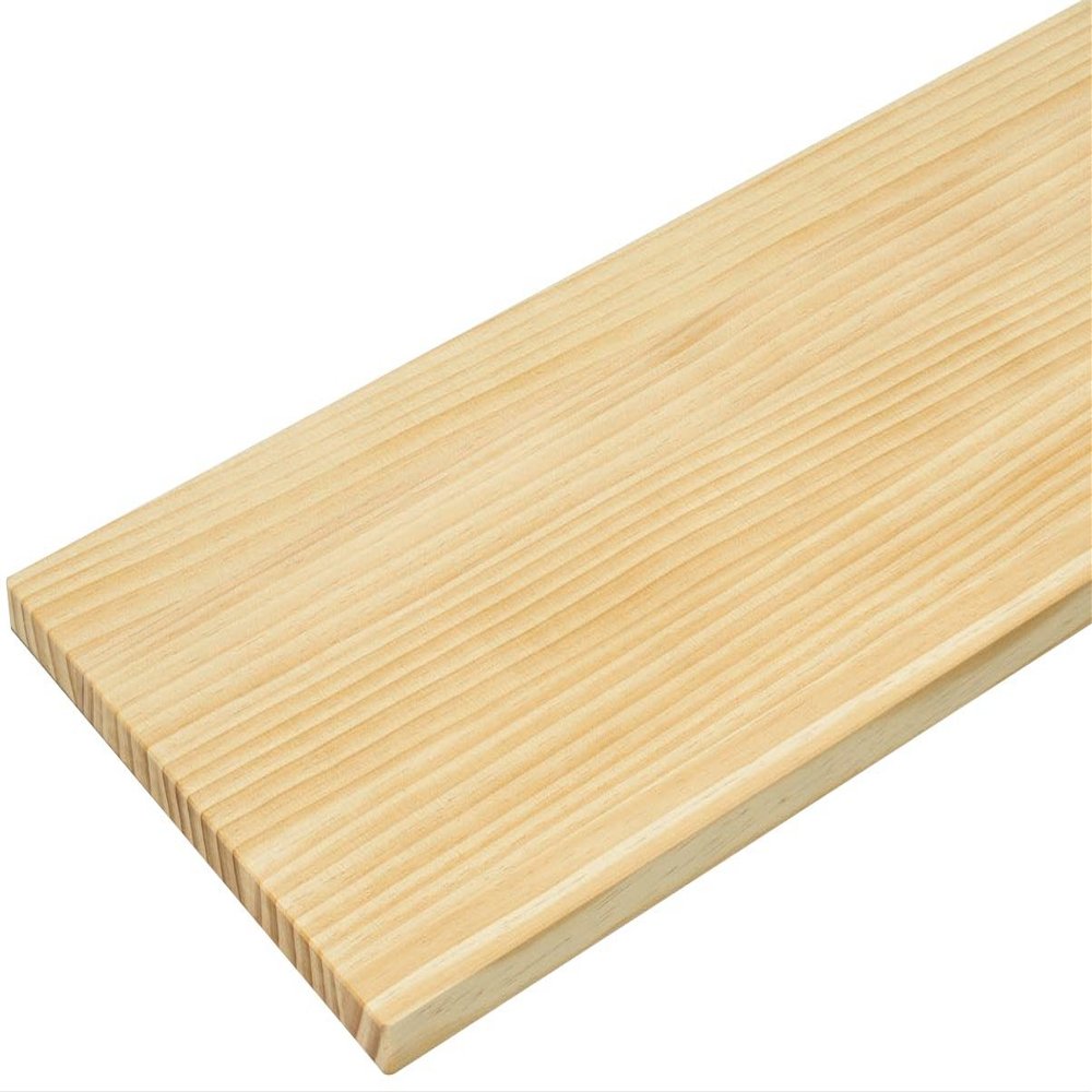 Woodone MTR0750H-C1I-NL Shelving Plank, Solid New Zeypine Wood, Natural Color, Thread Surface [Length 29.5 x Depth 9.8 x Thickness 0.7 inches (750 x 250 x 18 mm))