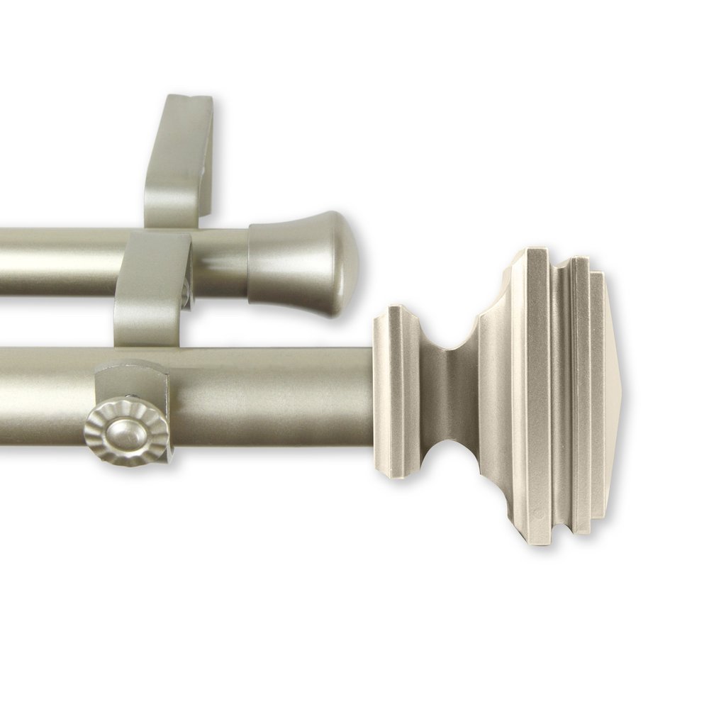 A&F Rod Decor - Sprint 1" Double Curtain Rod 160-240 inch - Light Gold