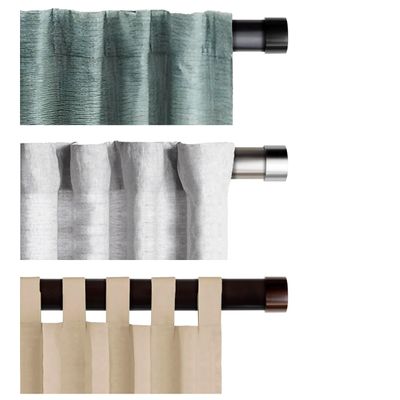 A&F Rod Decor Cover Curtain Rod 1.5 inch OD, 165" - 215" long - Cocoa