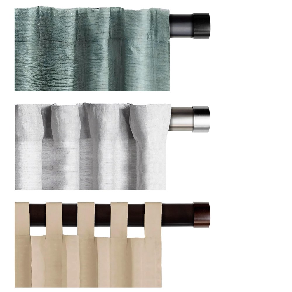 A&F Rod Decor Cover Curtain Rod 1.5 inch OD, 165" - 215" long - Cocoa