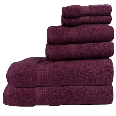 Austin Horn Classics Zero Twist 6-Piece Bath Towel Set Red