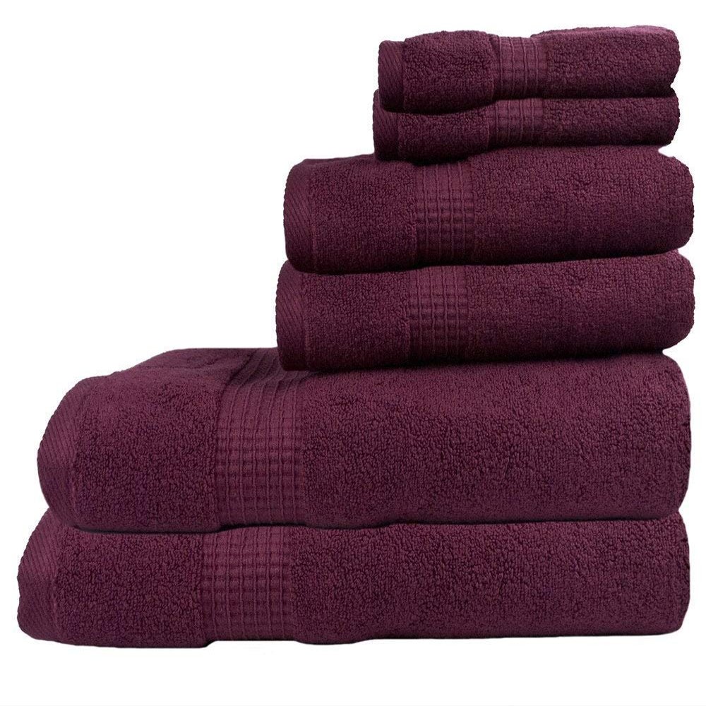 Austin Horn Classics Zero Twist 6-Piece Bath Towel Set Red