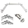 A&F Rod Decor - Phife 13/16" Double Bay Window Curtain Rod - Satin Nickel view 1