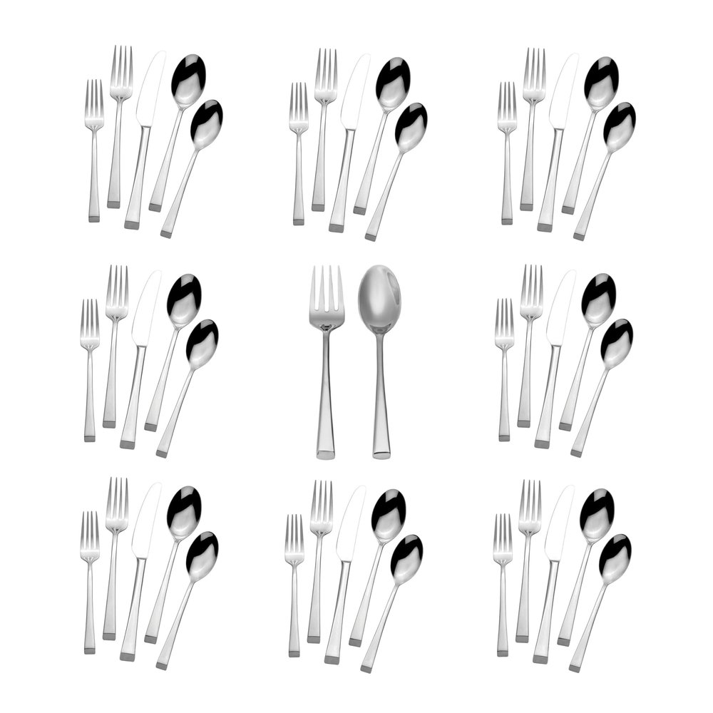 Mikasa Rockford Heavy-Weight Forged 18.0 Stainless Steel 42 Piece Cutlery Set, Service for 8