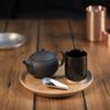 Azmaya Round Wooden Zelkova Tea Serving Tray view 4
