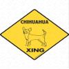 Warning! Chihuahua (Short Hair) Xing Sign - Caution Chihuahua (Short Hair) Crossing Sign (6" x 6") - Exterior Rust Free .040 Thick Aluminum Pet Dog Sign with Weatherproof and UV Protection - Warning Beware of Yard Sign - 6" x 6" view 1