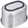 Wahei Freiz SUI-6050 Washtub with Rubber Feet, Oval Shape, Small, Washable, Soak and Place Wash view 2