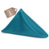 Ultimate Textile Turquoise Linen Cloth Napkins - 17" x 17" (Set of 12) Reversible Shantung Satin, Soft Absorbent Washable Table Napkins for Restaurant view 1