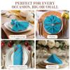 Ultimate Textile Turquoise Linen Cloth Napkins - 17" x 17" (Set of 12) Reversible Shantung Satin, Soft Absorbent Washable Table Napkins for Restaurant view 4