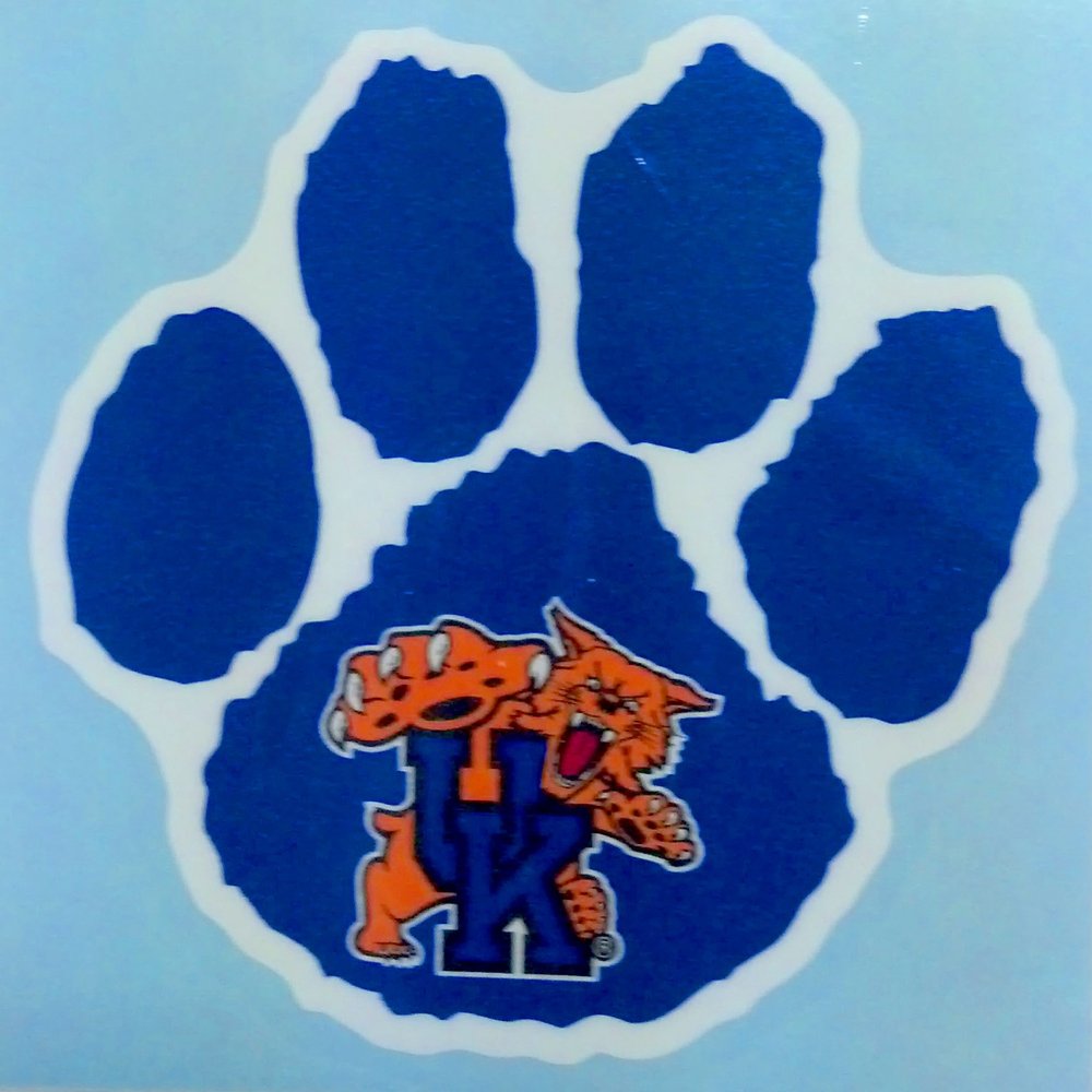 University of Kentucky Wildcats BLUE PAW LOGO 4" Vinyl Decal UK Car Truck Window Sticker