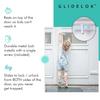 2 Pack GlideLok Child Safety Door Top Lock | for Interior & Exterior Doors | Lock & Unlock from Both Sides | Stop Kids, Pets, Dogs & Cats from Opening Doors view 3