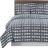 8PC Norwich Grey Full Size Bed in a Bag- Medium Weight Down Alternative Comforter (Duvet Insert) with Cotton Duvet Cover Set and Bed Sheets view 1