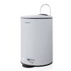 Blomus Tubo Pedal bin Made of Powder-Coated Steel, Moon Grey, 3 L Capacity, Smart Close System, Removable Bucket, Exclusive Bathroom Accessory (H x W x D): 24.5 x 17 x 17 cm, Moon Grey, 68993 view 1