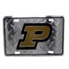 AES Perdue Boilermakers P Football Diamond Deck 6"x12" Aluminum License Plate Tag view 1