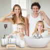 Bathroom Accessories Set, Acrylic 5-Piece Bath Accessory Kit, White, Including Toothbrush Holder, Dish, Cup, Dispenser, Gargle Cup view 2