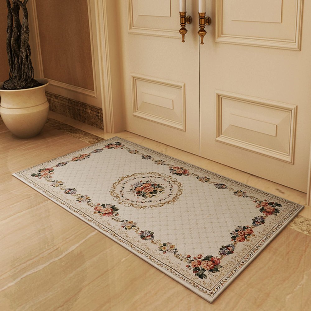 UKELER Luxury Soft Rustic Floral Area Rugs Washable Elegant Non Slip Accent Floor Rugs Carpet for Bedroom Kids Play Mat, 2'7'' x 4, Rural Flower