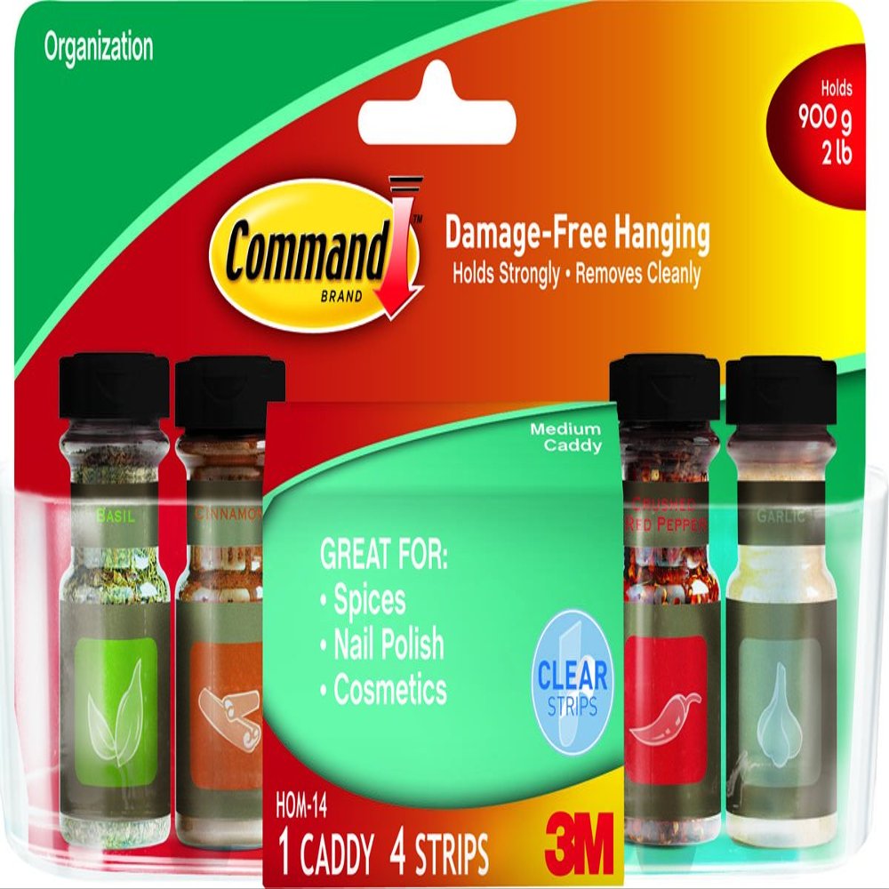 Command Clear Medium Caddy with Clear Strips HOM14CLR-ES