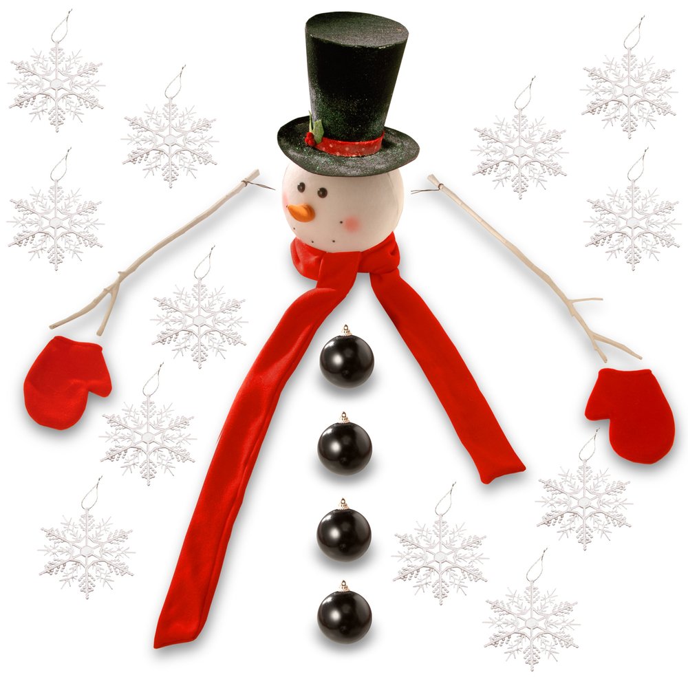National Tree Company Pre-lit Artificial Christmas 21-Piece Dcor Set | Snowman Kit Tree Dress