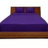 Singh's Textiles 400 Thread Count Egyptian Cotton Sateen Finish 6 PCs Bed Sheet Set (+17 Inch) Pocket Depth Emperor Purple Stripe view 1