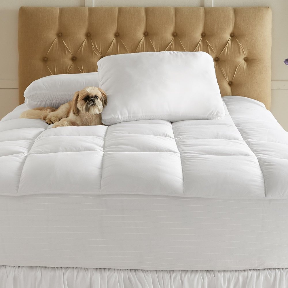 BrylaneHome Gel Touch Bed Tite Topper - Twin, White