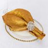 Wedding Linens Inc. 10 PCS 20" Crushed Crinkle Taffeta Napkins/Taffeta Table Napkin for Restaurant Kitchen Dining Wedding Party Banquet Events - (GOLD) view 1
