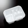 Chuo Kagaku Disposable Containers, Made in Japan, CF Layered Bento Okazu, 50 Pieces, Size: Approx. 7.2 x 5.2 x 1.5 inches (18.2 x 13.2 x 3.7 cm), White view 3