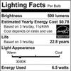 Satco Lighting S9383-6.5 Watt LED MR16 Dimmable Light Bulb - 3000K - GU10 Bi Pin Base - 120 Volt - 40 Degree Beam Angle - Energy Star Certified (6 LED Light Bulbs) view 2