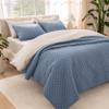 Bare Home Coverlet Set - Full/Queen - Lightweight Bed Decor - Comforter Alternative - All-Season Quilted Bedspread (Full/Queen, Coronet Blue) view 1