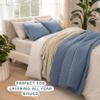 Bare Home Coverlet Set - Full/Queen - Lightweight Bed Decor - Comforter Alternative - All-Season Quilted Bedspread (Full/Queen, Coronet Blue) view 3