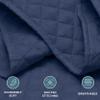 Bare Home Coverlet Set - Full/Queen - Lightweight Bed Decor - Comforter Alternative - All-Season Quilted Bedspread (Full/Queen, Dark Blue) view 2