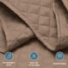 Bare Home Coverlet Set - Full/Queen - Lightweight Bed Decor - Comforter Alternative - All-Season Quilted Bedspread (Full/Queen, Taupe) view 2
