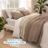 Bare Home Coverlet Set - Full/Queen - Lightweight Bed Decor - Comforter Alternative - All-Season Quilted Bedspread (Full/Queen, Taupe) view 3