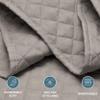 Bare Home Coverlet Set - Full/Queen - Lightweight Bed Decor - Comforter Alternative - All-Season Quilted Bedspread (Full/Queen, Light Grey) view 2