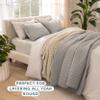 Bare Home Coverlet Set - Full/Queen - Lightweight Bed Decor - Comforter Alternative - All-Season Quilted Bedspread (Full/Queen, Light Grey) view 3
