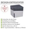 WENKO Portable Dehumidifier Cube Design, Compact and Rechargeable Dehumidifier for Bathroom, Closet, Bedroom, Garage, Covers up to 2800 Cubic Feet, 2.2lbs, Gray, 6.18 x 6.5 x 6.5 view 2