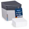 WENKO Portable Dehumidifier Cube Design, Compact and Rechargeable Dehumidifier for Bathroom, Closet, Bedroom, Garage, Covers up to 2800 Cubic Feet, 2.2lbs, Gray, 6.18 x 6.5 x 6.5 view 4