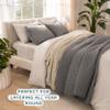 Bare Home Coverlet Set - Full/Queen - Lightweight Bed Decor - Comforter Alternative - All-Season Quilted Bedspread (Full/Queen, Grey) view 3