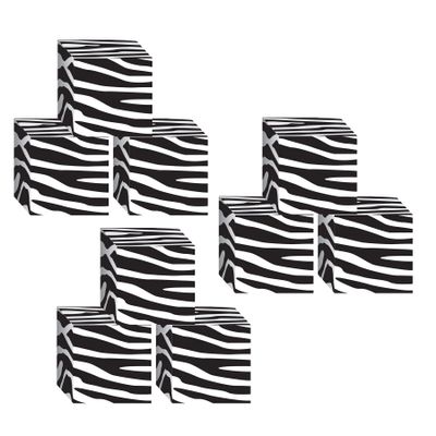 Beistle , 9 Piece Zebra Print Favor Boxes, 3.25" x 3.25"